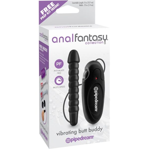 Anal Fantasy Collection Vibrating Butt Buddy - Color Negro - Imagen 2