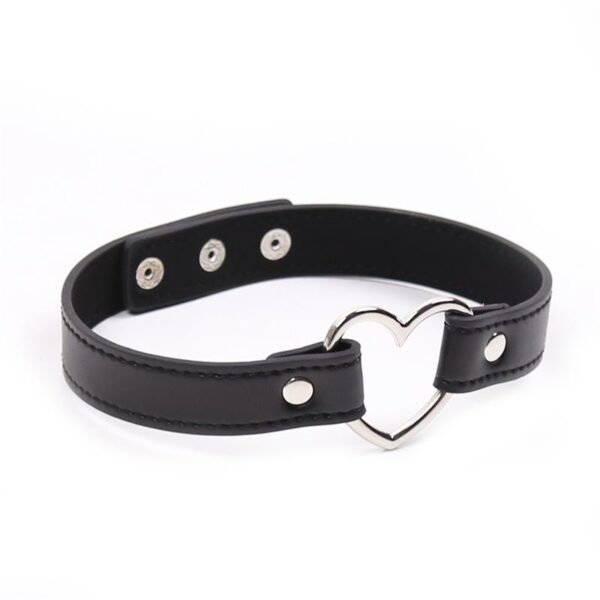 Collar con Aro en Forma de Corazón Ajustable 41,5 cm Negro - Imagen 2