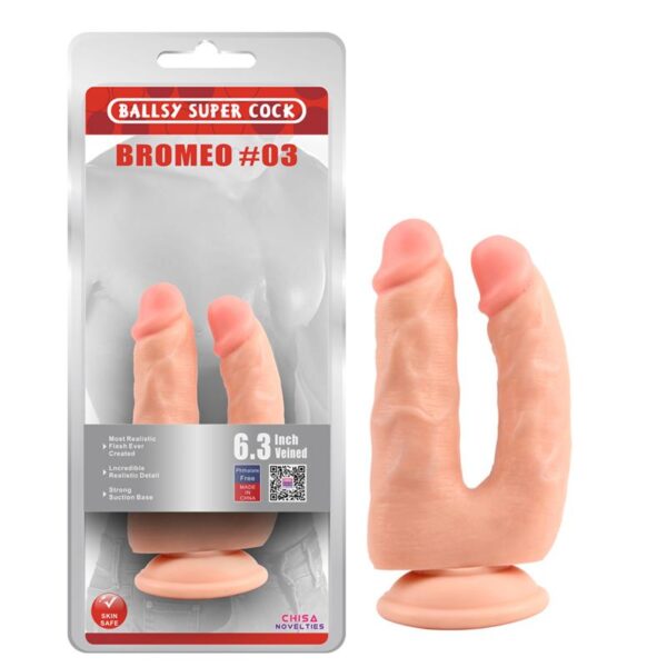 Dildo Doble Bromeo N3 Natural - Imagen 2