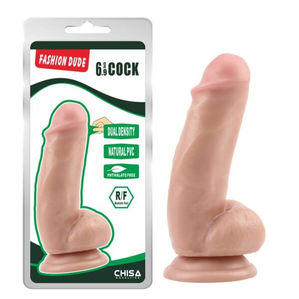 Dildo Dual Density Fashion Dude 6.9 Natural - Imagen 2