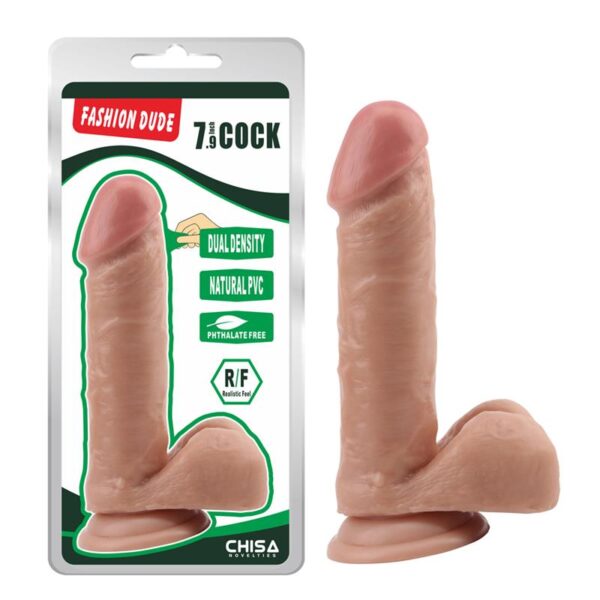 Dildo Dual density Fashion Dude 20 cm Color Natural - Imagen 2