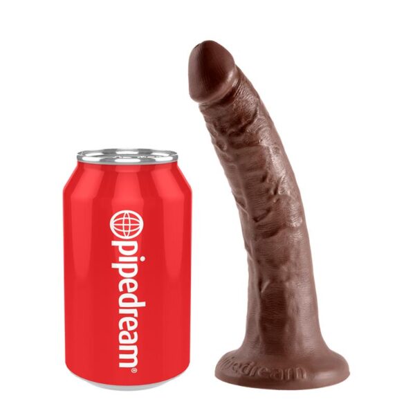 King Cock Pene de 17,78 cm - Color Marrn - Imagen 3