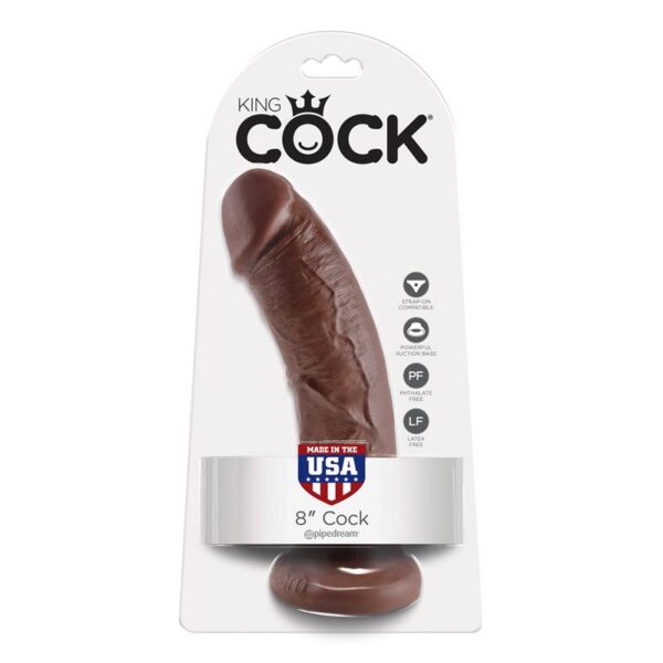 King Cock Pene de 8 - Color Marrn - Imagen 2