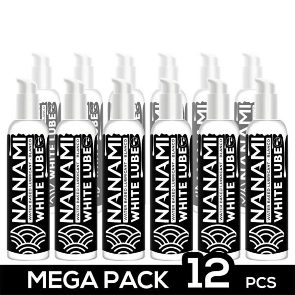 Pack 12 Lubricante Blanco Cremoso Imitación al Semen Base Agua Vegano 150 ml