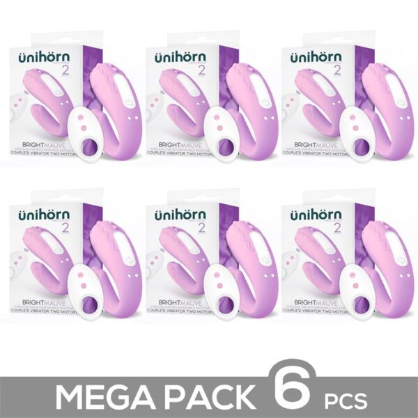 Pack 6 Brightmauve Vibrador para Parejas Doble Motor Control Remoto