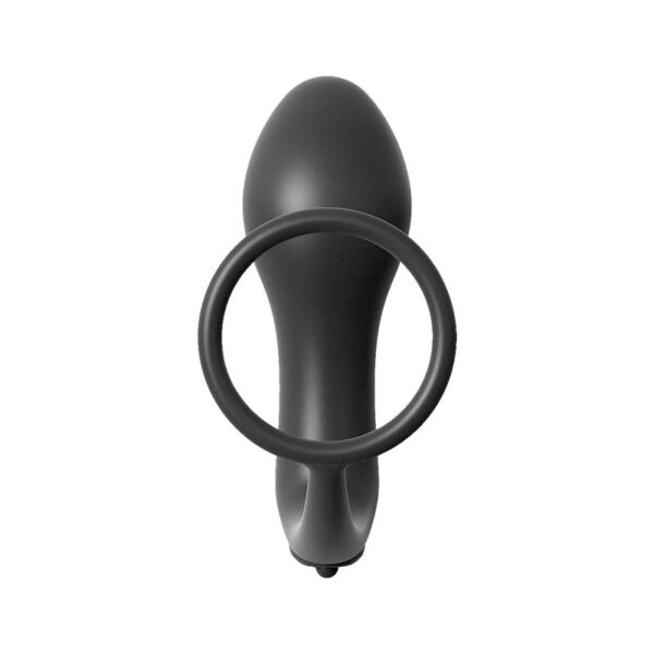 Plug Vibrador con Anillo Pene - Color Negro - Imagen 3