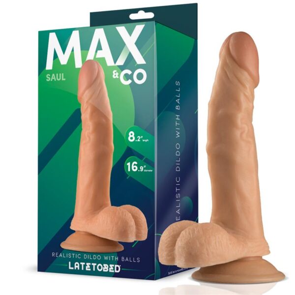 Saul Dildo Realista con Testìculos Natural 8,25 - 21 cm