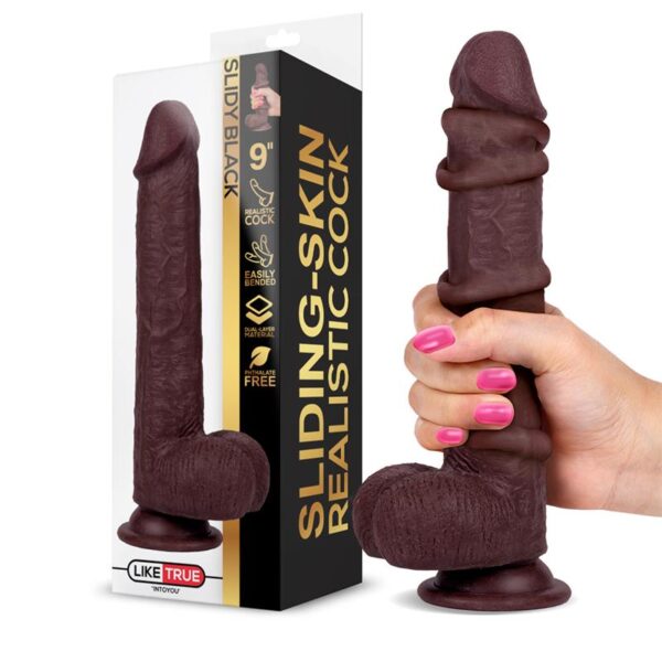 Slidy Dildo Realista Dual Layer Retrctil y Orientable 9