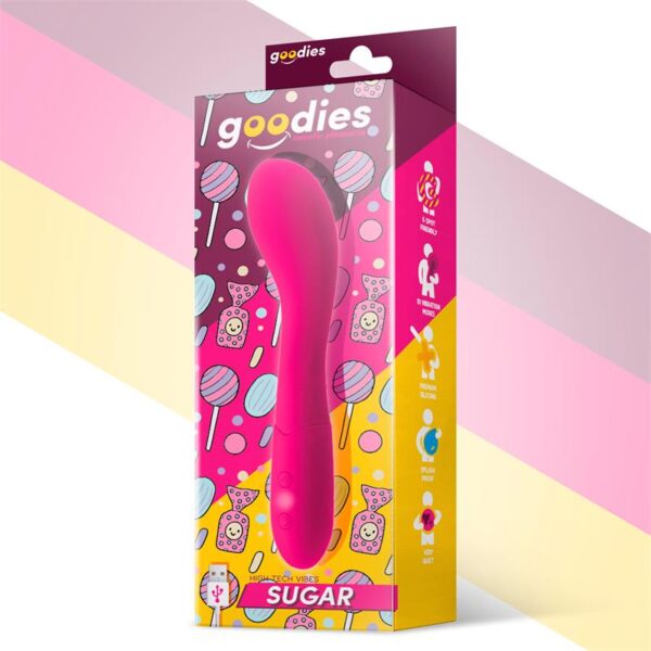 Sugar Vibrador Punto G USB Silicona Fushsia - Imagen 2