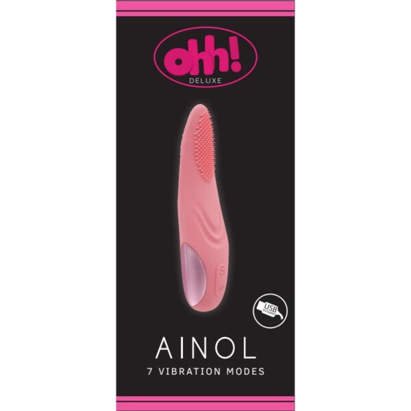 Vibrador Ainol Rosa Silicona Lìquida 25 x 3.2 cm - Imagen 2