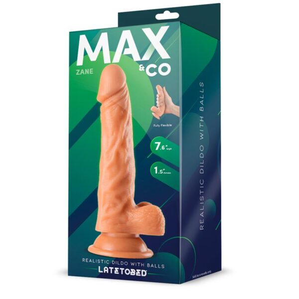 Zane Dildo Realista con Testìculos Natural 7,6 - 19.5 cm - Imagen 2