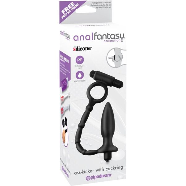 Anal Fantasy Collection  Ass-Kicker with Cockring - Color Negro - Imagen 3