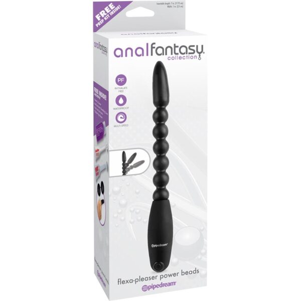 Anal Fantasy Collection  Flexa  Pleaser Power Beads - Color Negro - Imagen 3