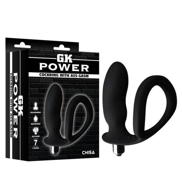 Anillo para el Pene con Plug Anal Negro - Imagen 7