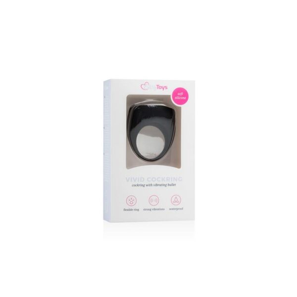 Anillo para Pene con Vibración  Silicona - Negro - Imagen 5