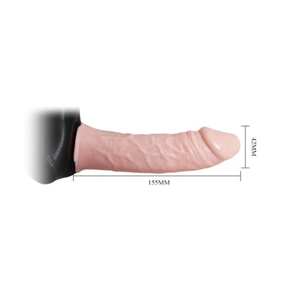 Arns con Dildo Hueco y Vibracin 15.5 x 4.2 cm Natural - Imagen 6