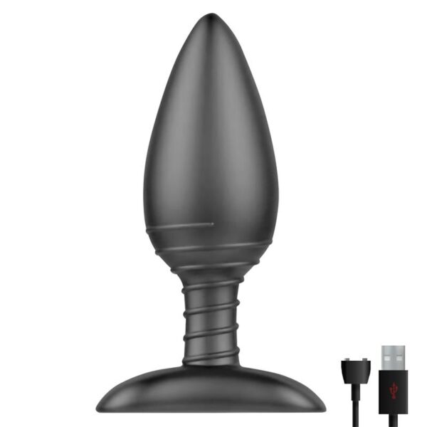 Asher Plug Anal con Control Remoto USB Magnético Negro - Imagen 4