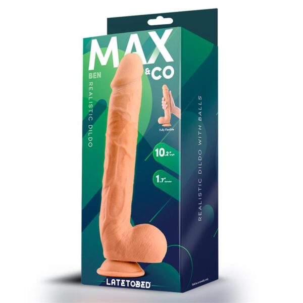 Ben Dildo Realista con Testìculos 10.2 Natural - Imagen 4