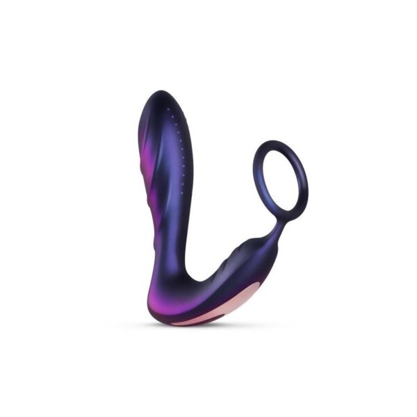 Black Hole Plug Anal con Anillo para el Pene/Testìculos con Control Remoto USB