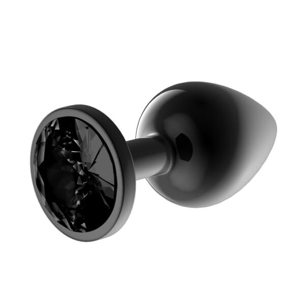 Blackgem Plug Anal Metálico con Joya Talla S Negro - Imagen 3