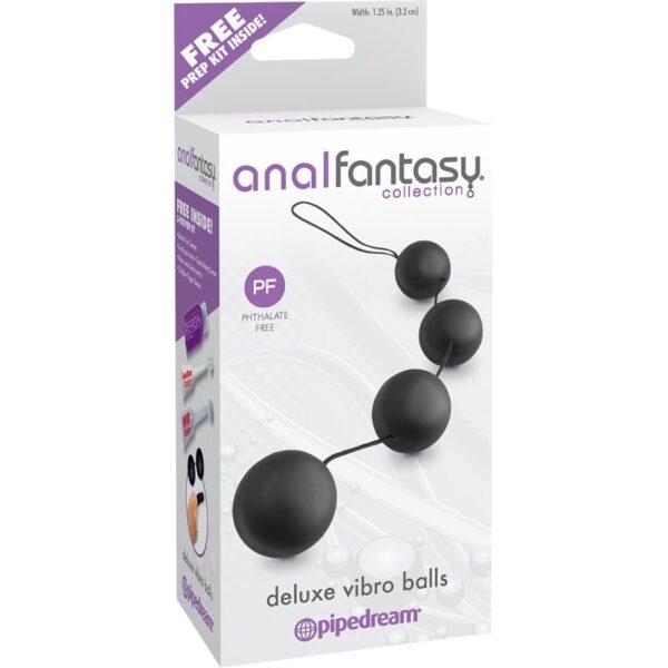 Bolas Anales Vibradoras Deluxe - Color Negro - Imagen 2