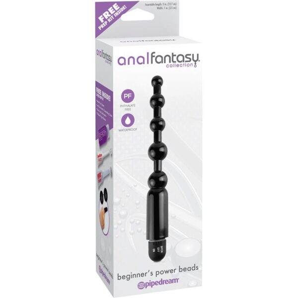 Cadena Anal Power Beads para Principiantes - Color Negro - Imagen 3