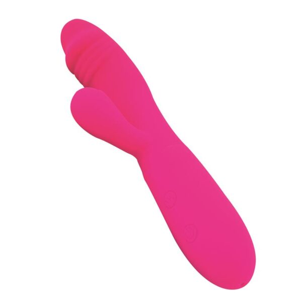 Candy Vibrador con Conejito Punto G USB Silicona Fucshia - Imagen 6