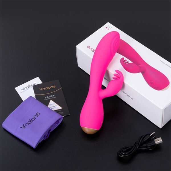 Conejito Vibrador Magic Stick con Pulsación Fucsia - Imagen 7