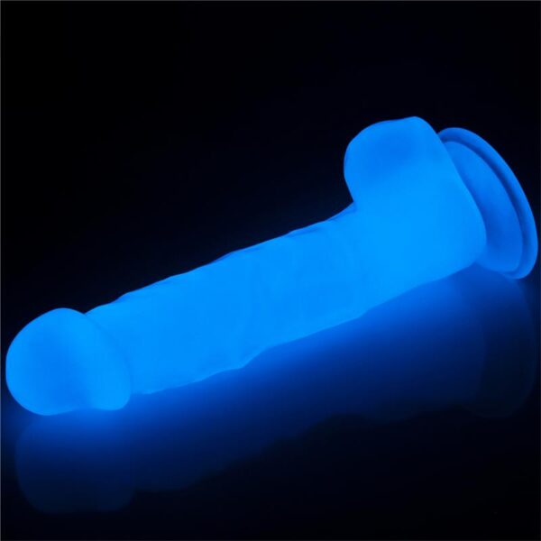 Dildo 8.5 Lumino Luz Azul - Imagen 3