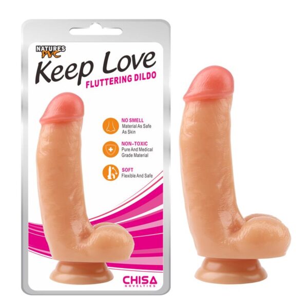 Dildo Fluttering 17.1 x 4.1 cm Natural - Imagen 2