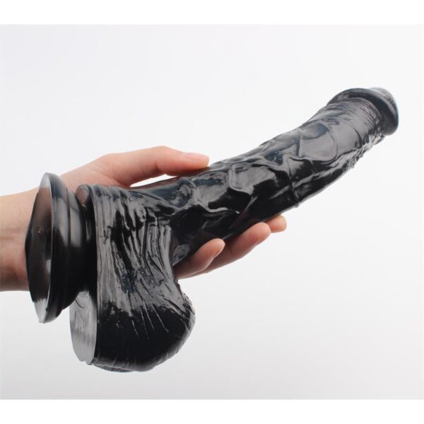 Dildo Leviathan 25.5 x 4.5 cm Negro - Imagen 2