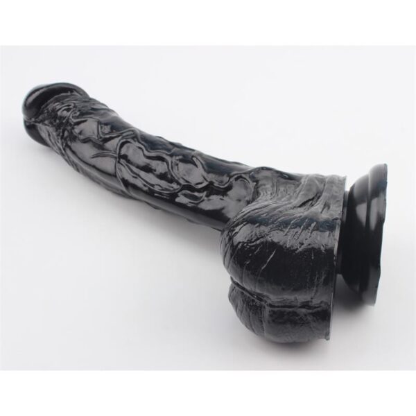 Dildo Leviathan 25.5 x 4.5 cm Negro - Imagen 3