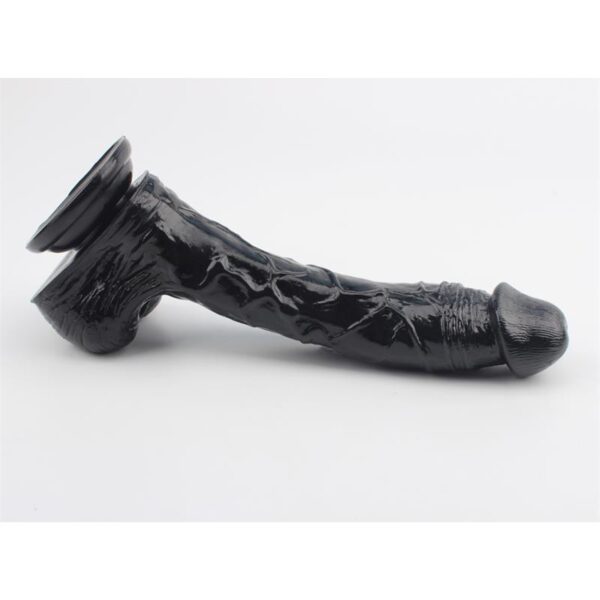 Dildo Leviathan 25.5 x 4.5 cm Negro - Imagen 4