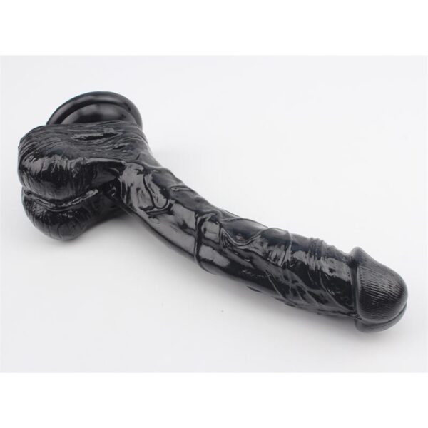 Dildo Leviathan 25.5 x 4.5 cm Negro - Imagen 5