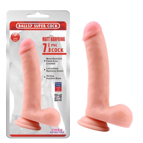 Dildo Matt Harpring 20 x 4 cm Natural - Imagen 2