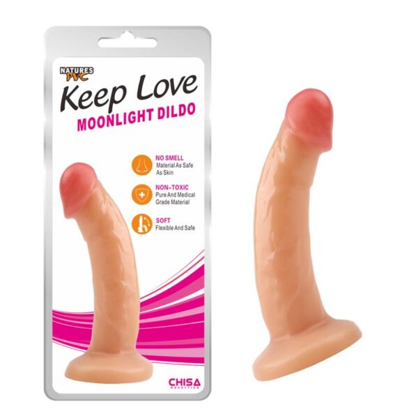 Dildo Moonlight 18.5 x 3.7 cm Natural - Imagen 2