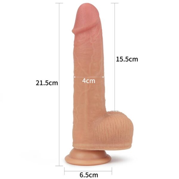 Dildo Nature Cock con Vibracion y Rotación Anthony Natural - Imagen 6