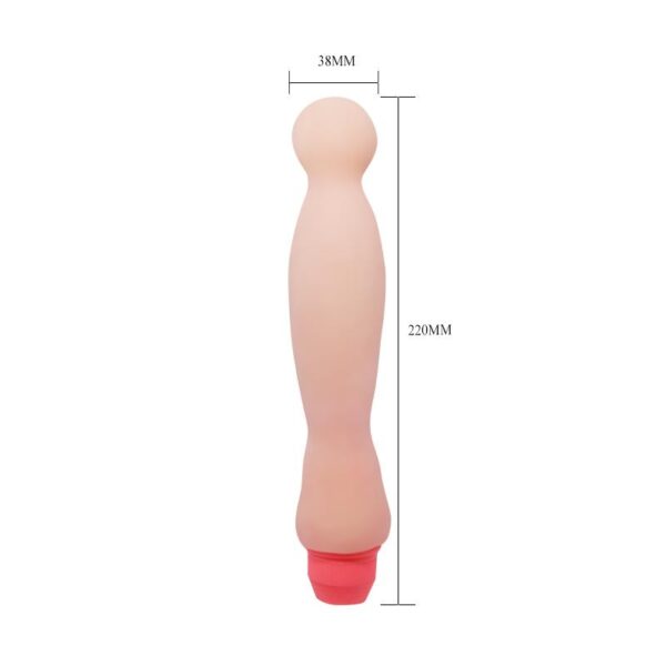 Dildo VIbrador Color Natural 22 cm - Imagen 6