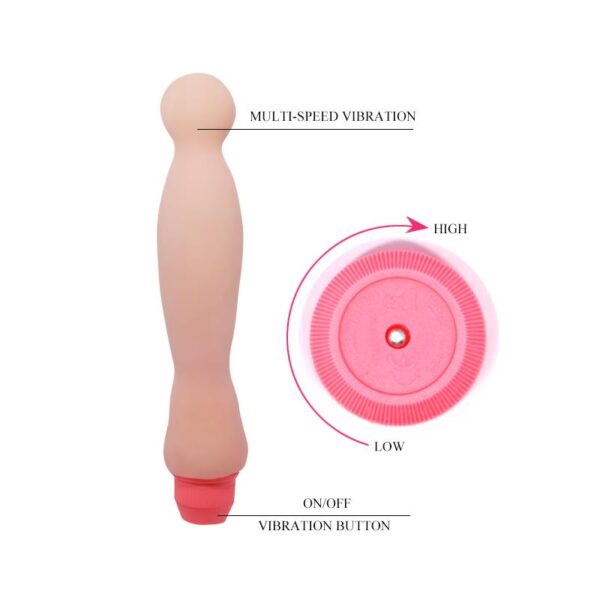 Dildo VIbrador Color Natural 22 cm - Imagen 7