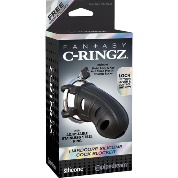 Fantasy C-Ringz Jaula de Silicona Hardcore para el Pene Color Negro - Imagen 4