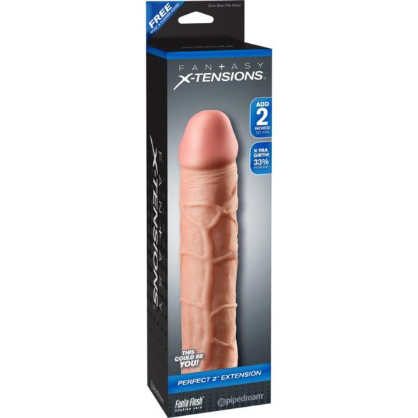 Fantasy X-tensions  Perfect 5,1 cm Extensin de Pene - Color Natural - Imagen 4