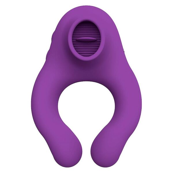 Fenda Anillo Vibrador con Lengua Estimulador y Control Remoto 3 Motores USB Magnético - Imagen 2