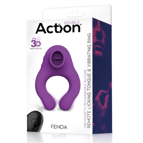 Fenda Anillo Vibrador con Lengua Estimulador y Control Remoto 3 Motores USB Magnético - Imagen 7