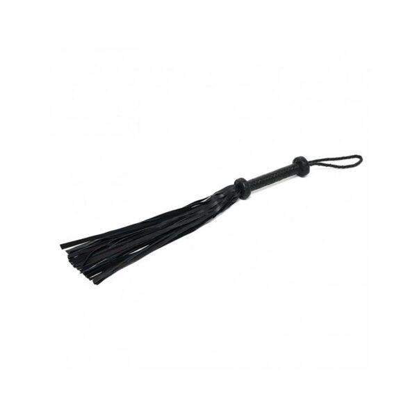 Flogger Trenzado Cuero Negro - Imagen 3