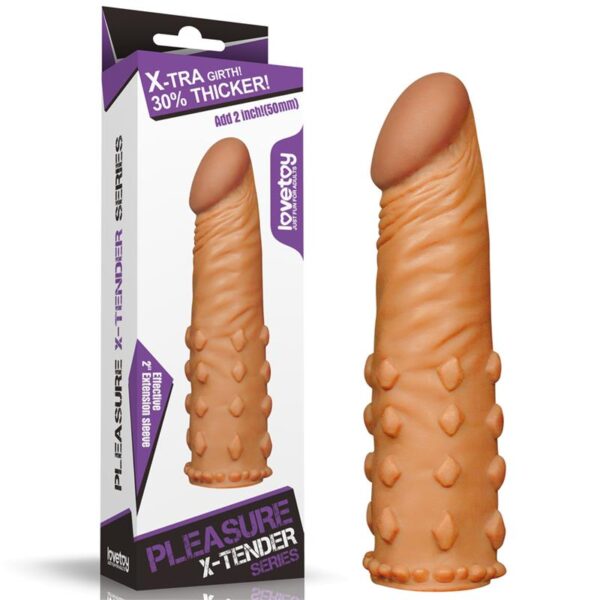 Funda para el Pene Add 2 Pleasure X Tender Marrn - Imagen 6