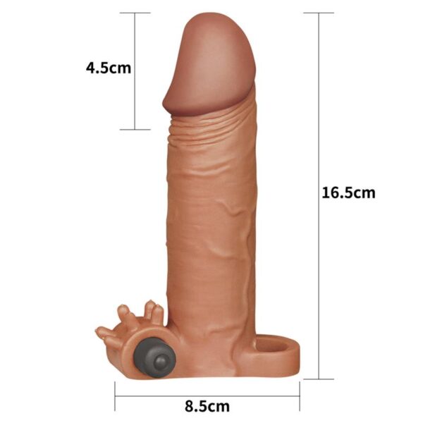 Funda para el Pene con Vibracin Add 2 Pleasure X Tender Marrn - Imagen 5