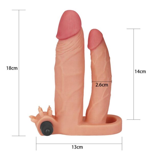 Funda para el Pene Doble con Vibración +1 - Imagen 4