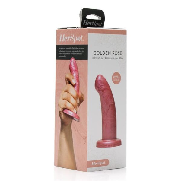 Herspot Dildo Golden Rose Talla Pequeña - Imagen 7