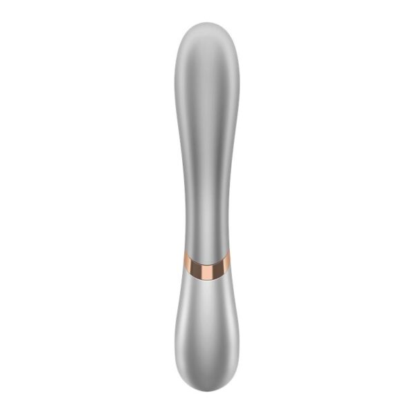 Hot Lover Vibrador Efecto Calor con APP Plata y Champagne - Imagen 4