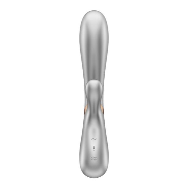 Hot Lover Vibrador Efecto Calor con APP Plata y Champagne - Imagen 5